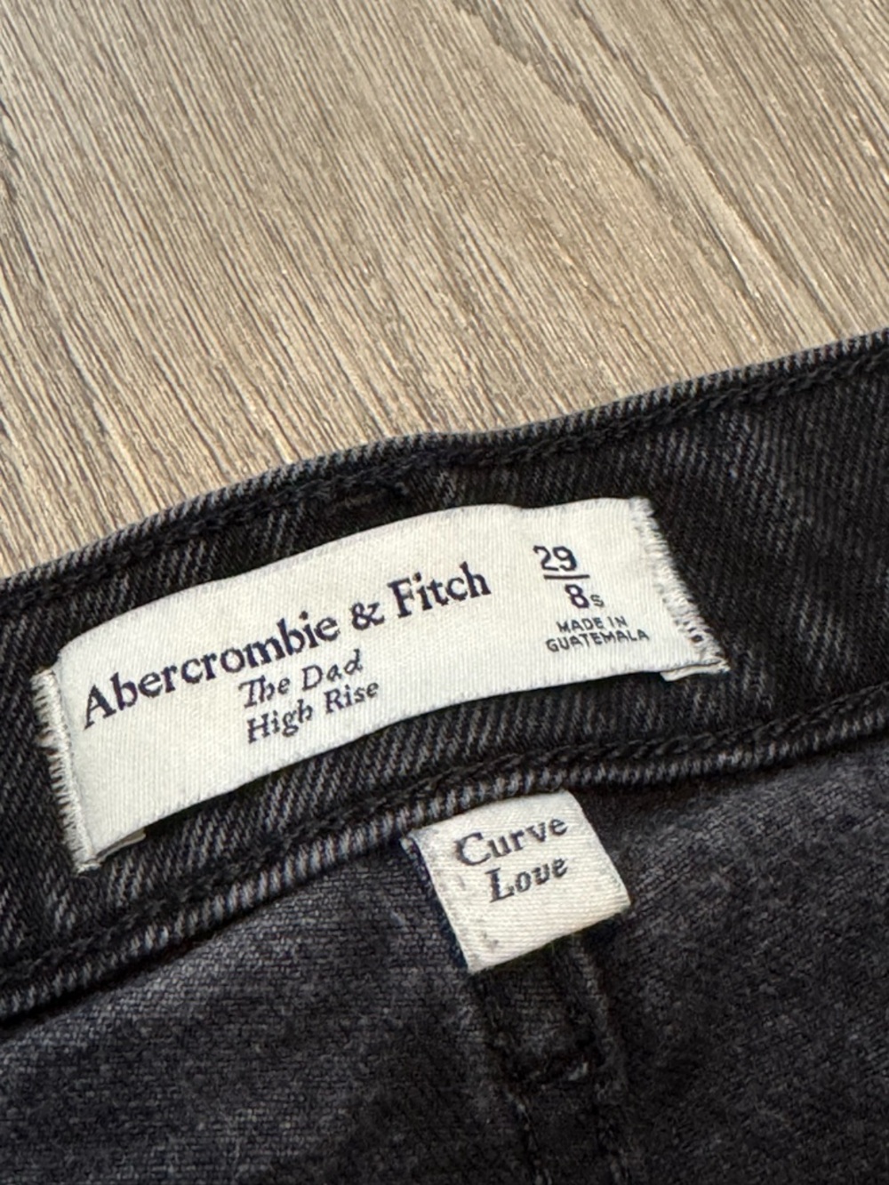 Abercrombie & Fitch High Rise Dad Jeans Black Denim 29 | 8 Short  Women’s - Picture 5 of 14